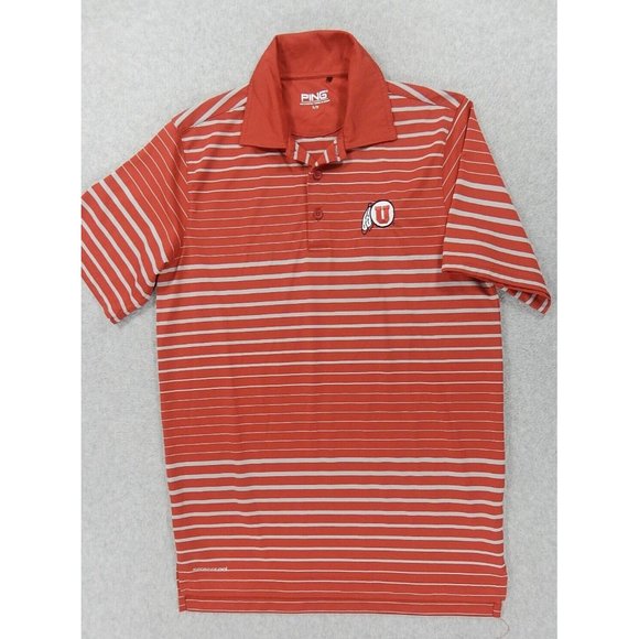 Utah Utes Ping Collection Logo Polo Golf Shirt (Men's Small) Red - Picture 1 of 6